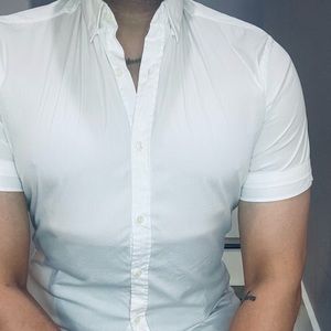 White button down